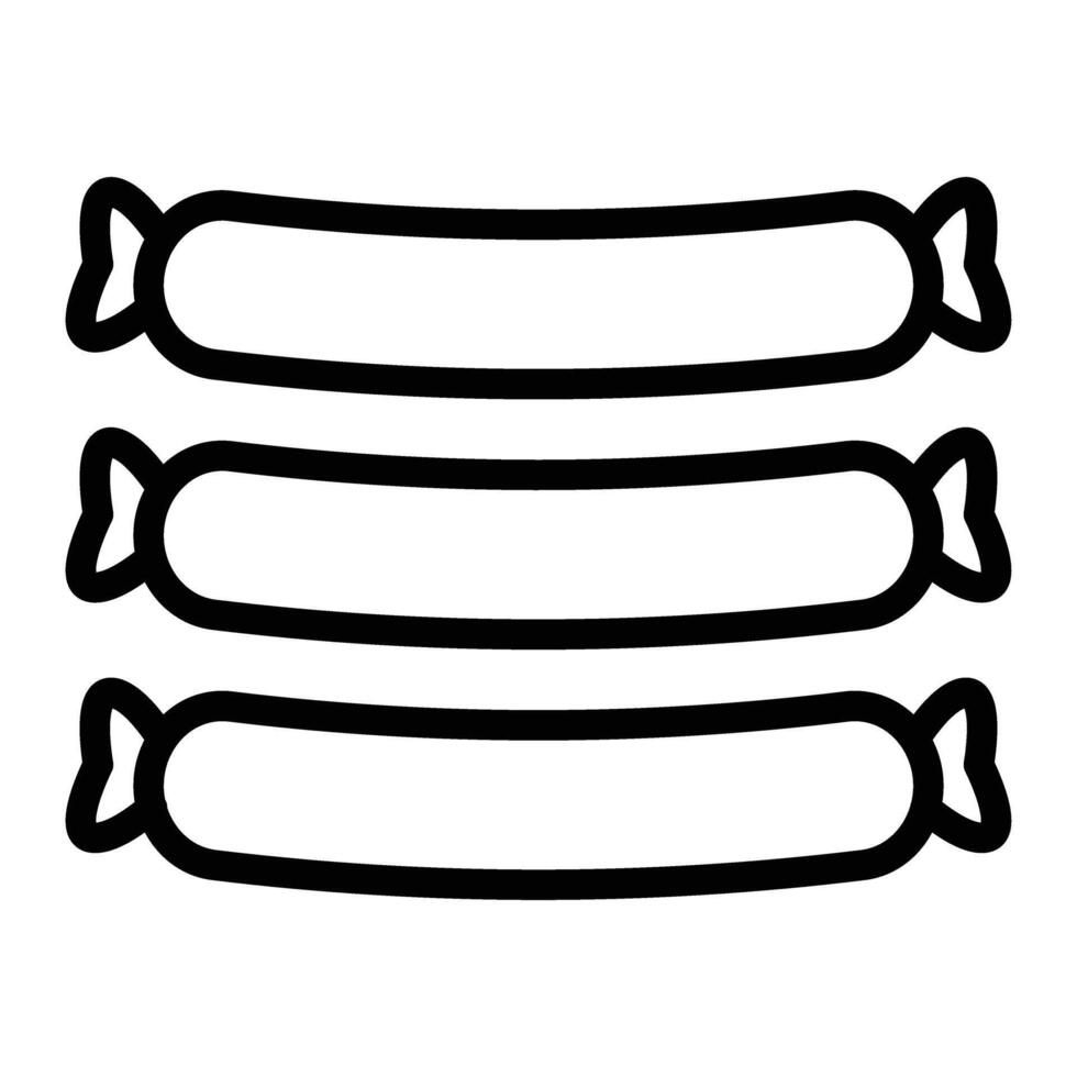 Sausages Line Icon Design vector