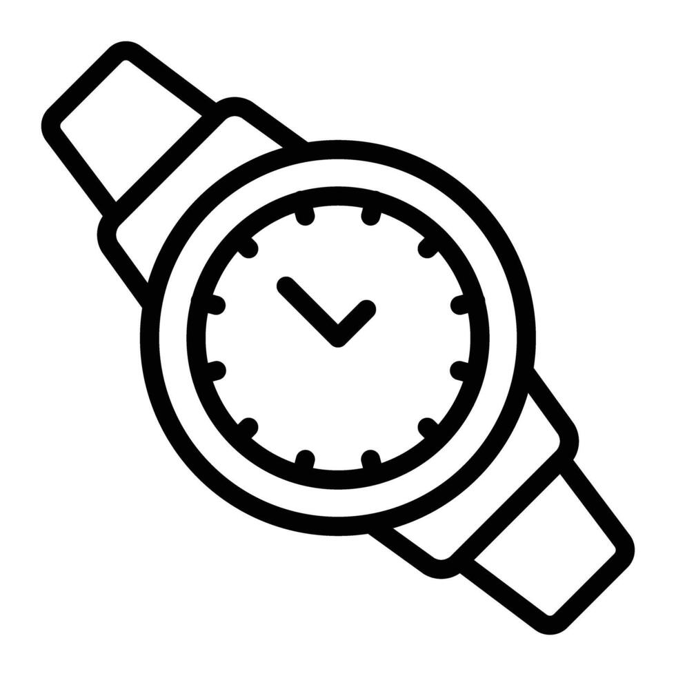 Hand Clock Line Icon Design vector