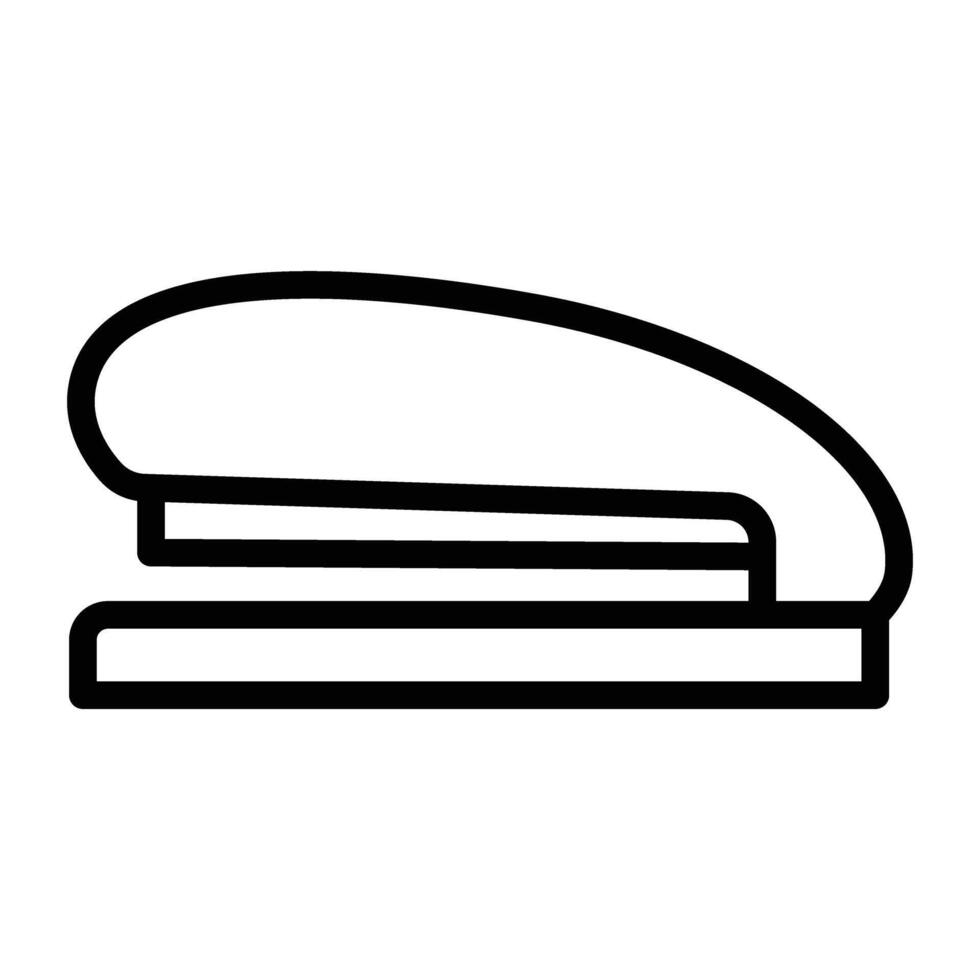 A black and white outline of a stapler vector