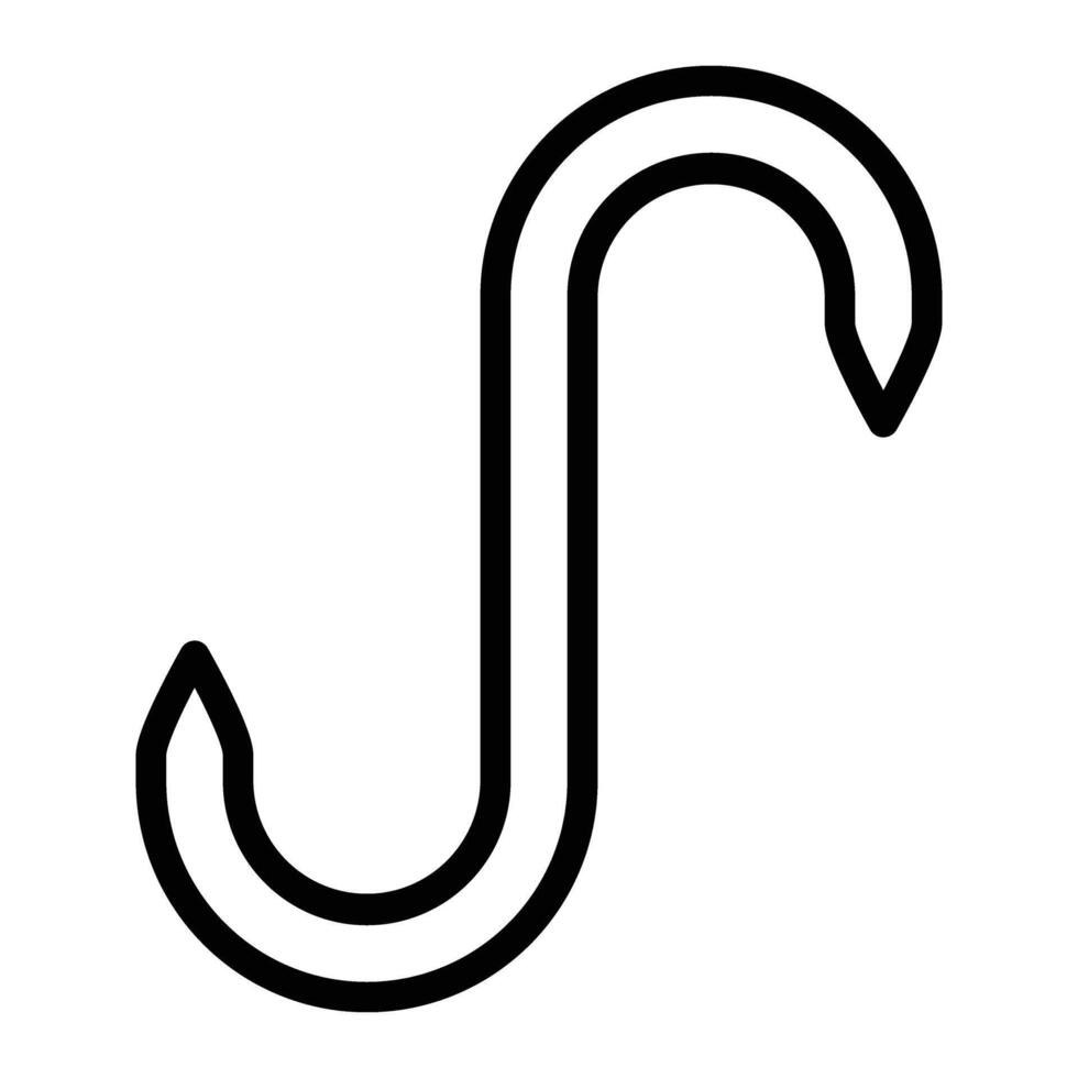 Butcher Hook Line Icon Design vector