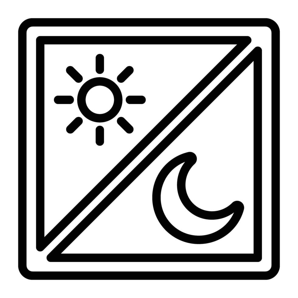 Day And Night Line Icon Design vector