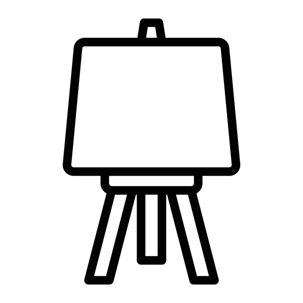 Easel Line Icon Design vector