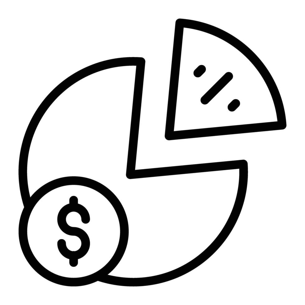 Dividend Line Icon Design vector