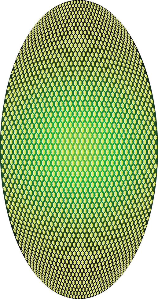Green Geometric Oval Pattern Design vector