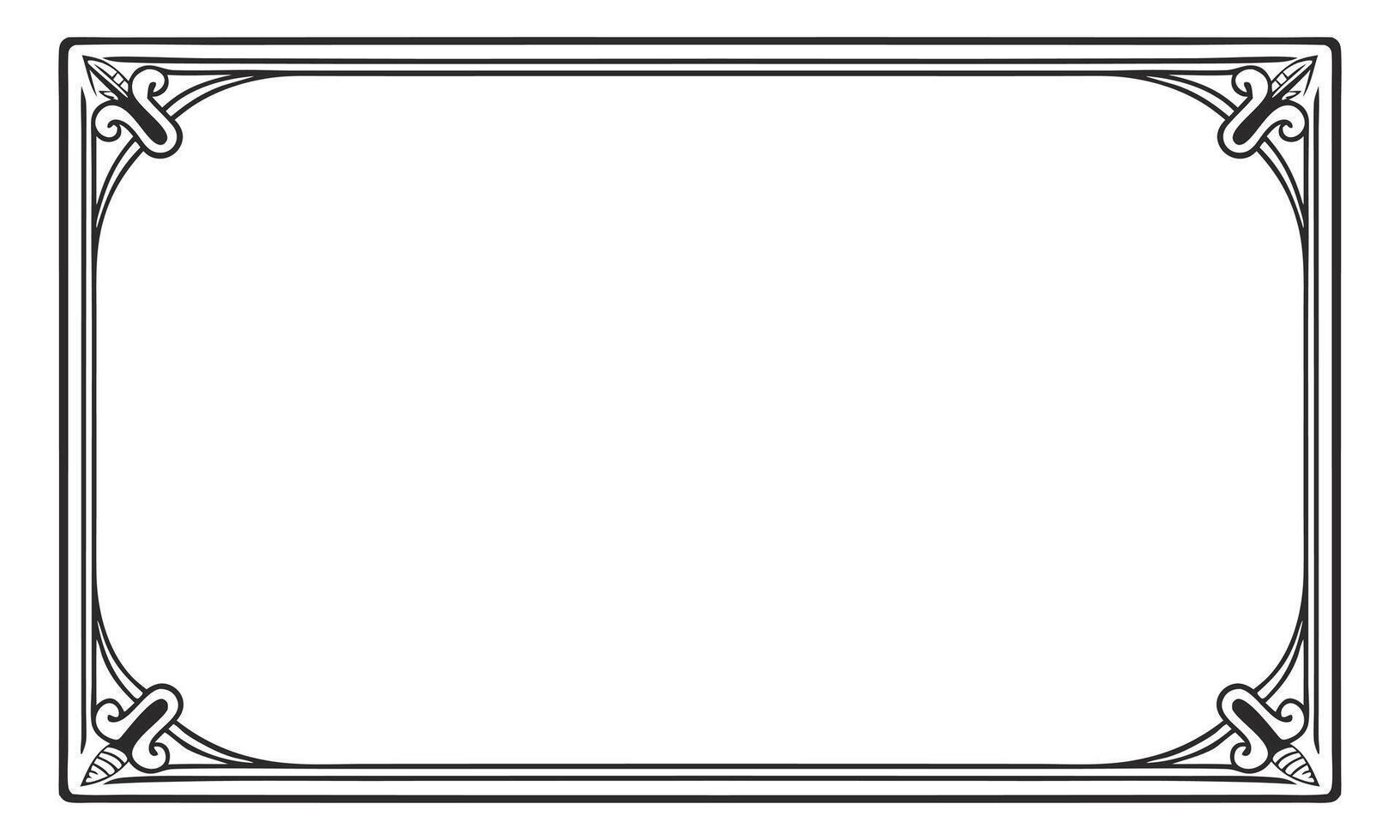 The ornate frame border tells a story itself. vector