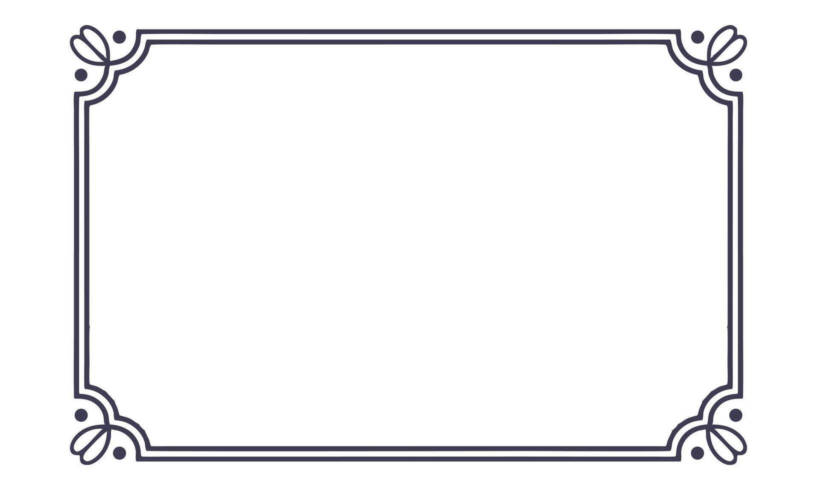 A delicate, ornate frame border enclosed the certificate. vector