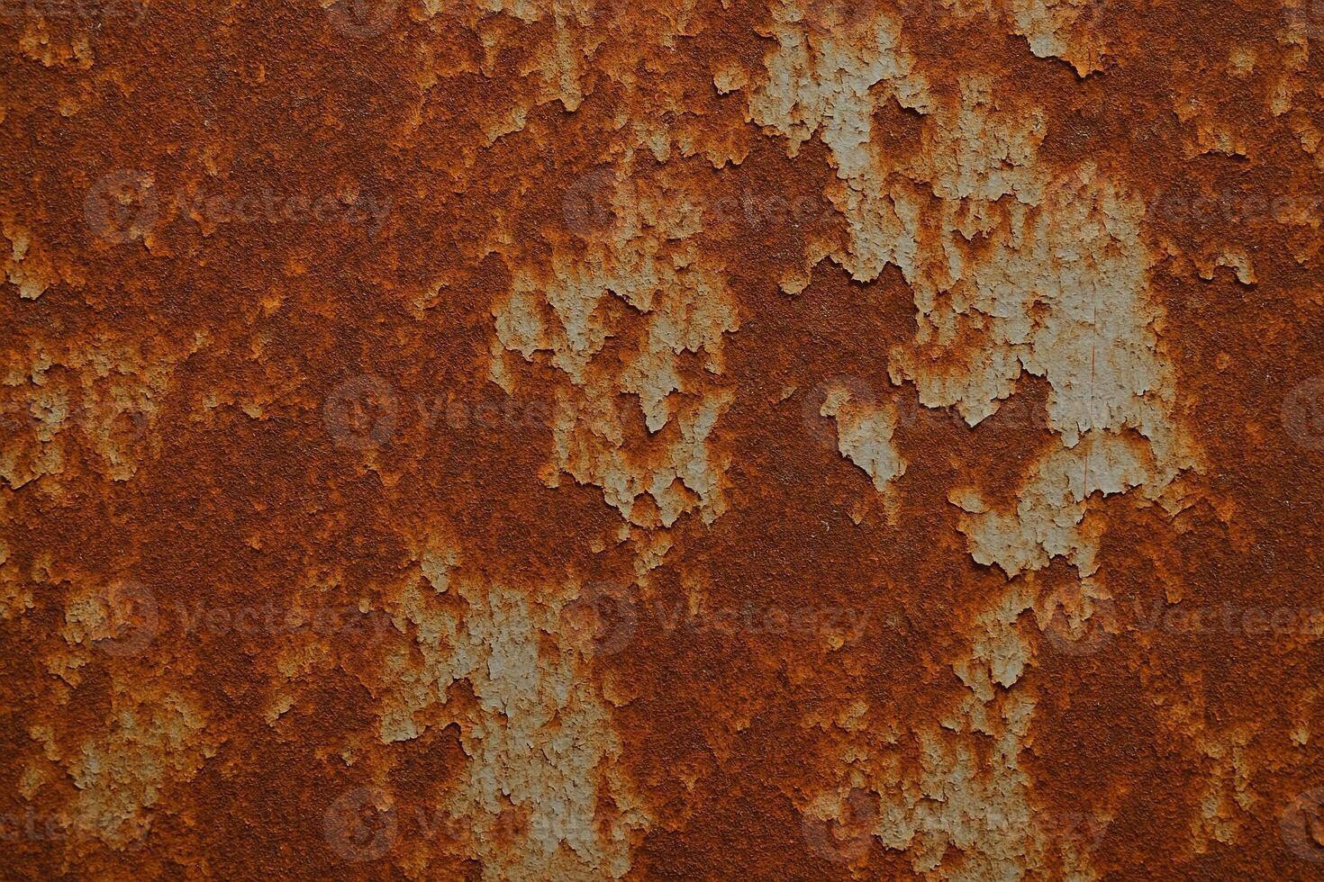 Rusty Metal Sheet Texture with Corrosion and Peeling Paint Surface for Industrial Design and Background Concepts photo