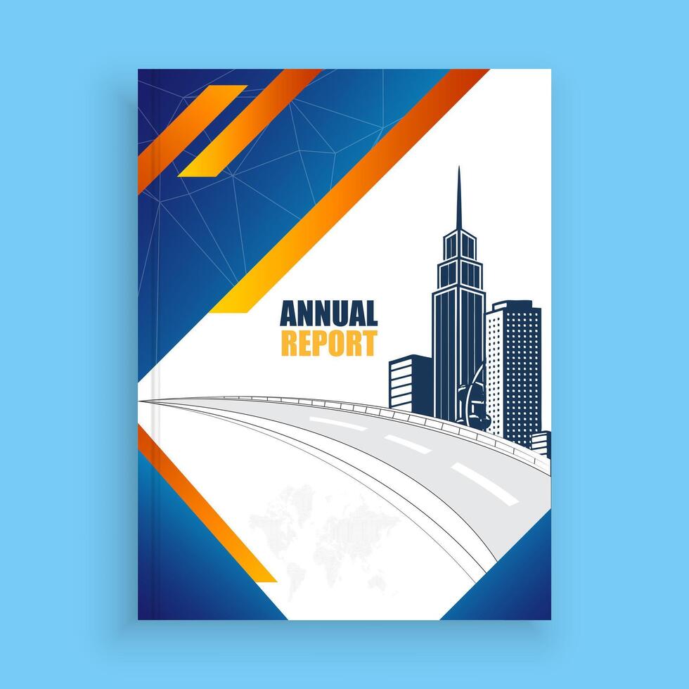 Annual report covers reflect company identity and vision. vector