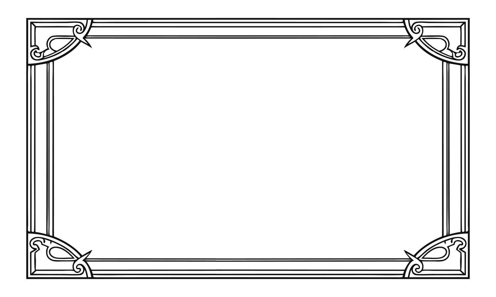 A flower frame showcasing abstract elements. vector