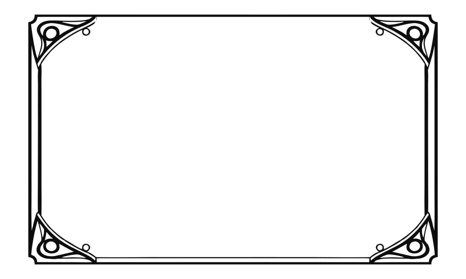 She admired the ornate frame border around the mirror. vector