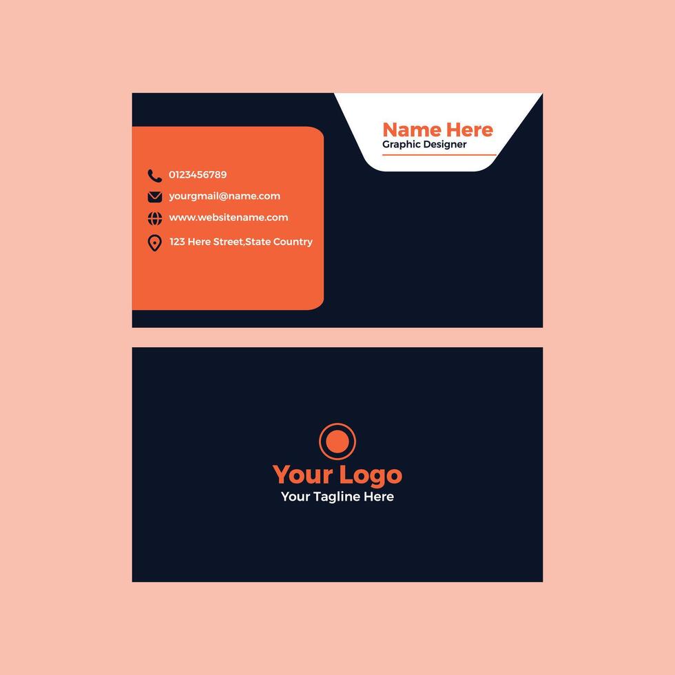 Typography Business Card vector