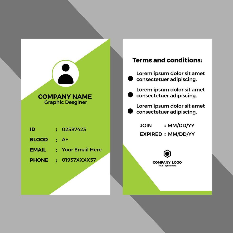 Colorful ID Card vector