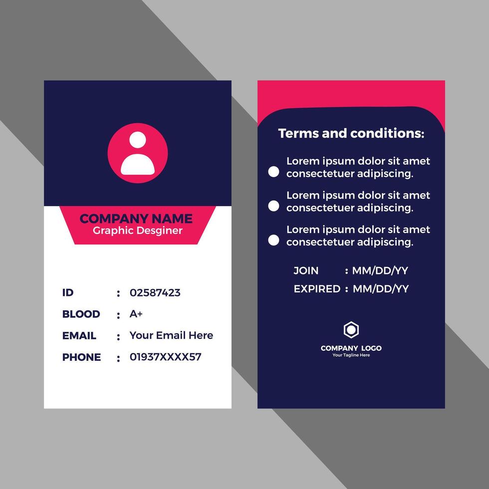 Simple ID Card vector