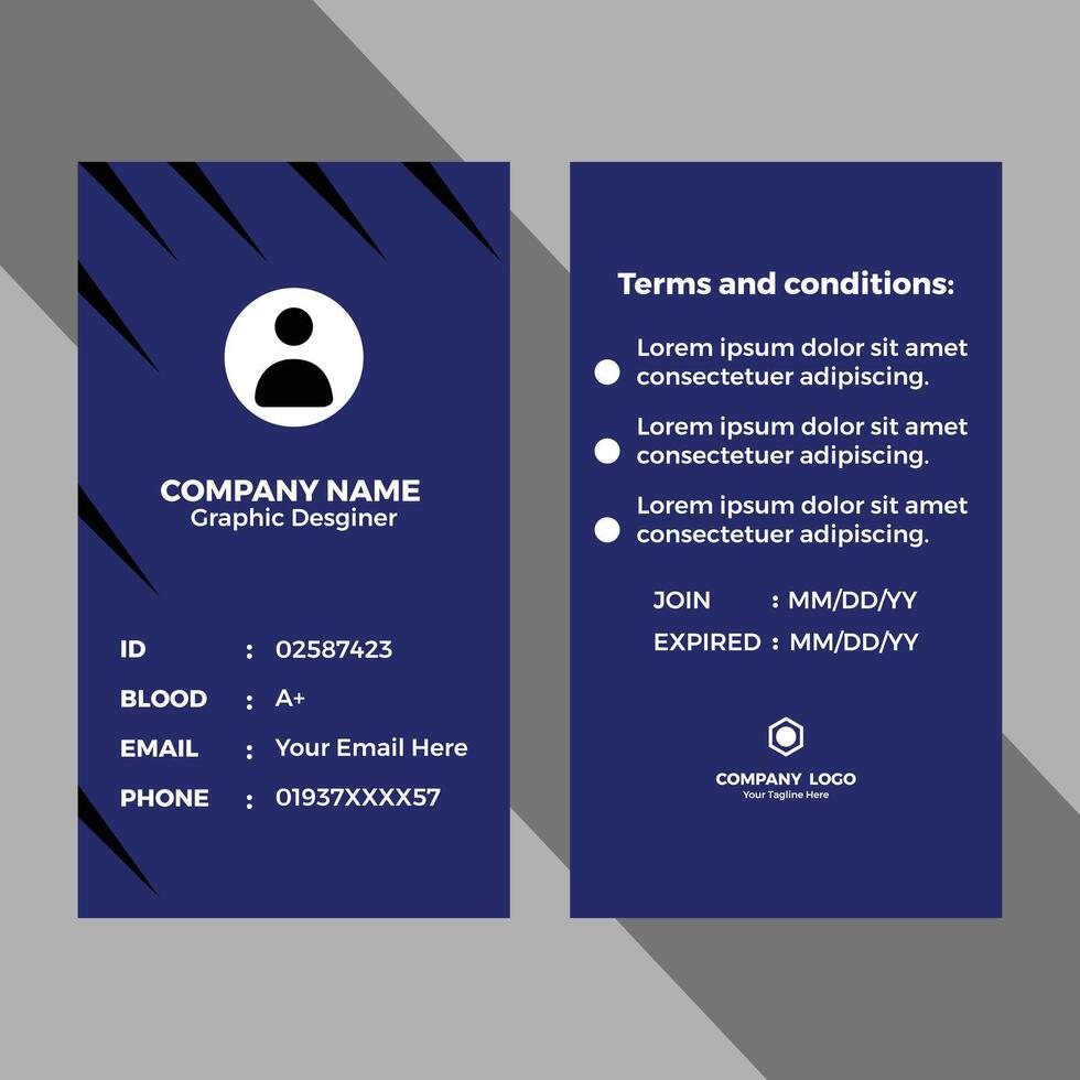 Professional ID Card vector