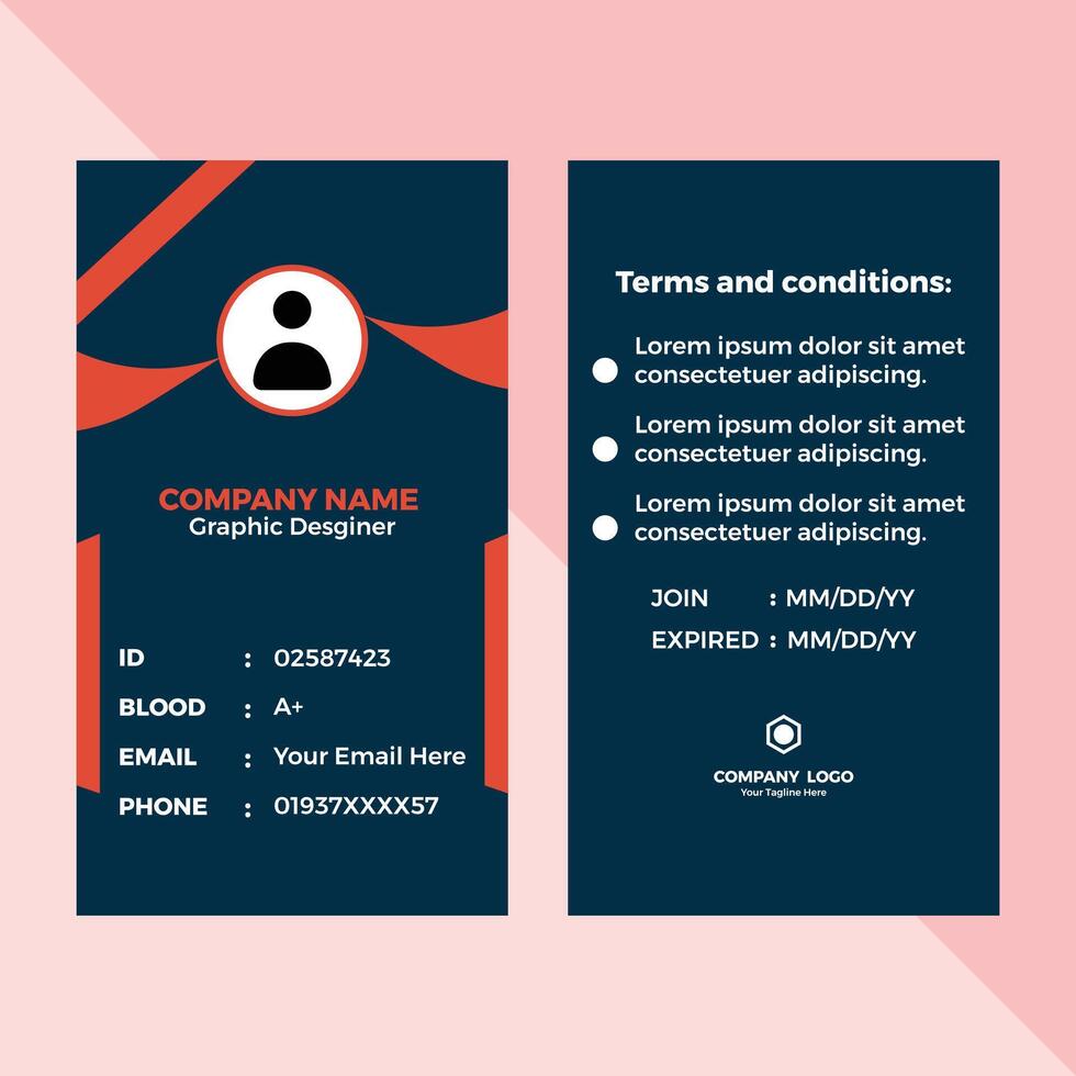 Modern Business ID vector