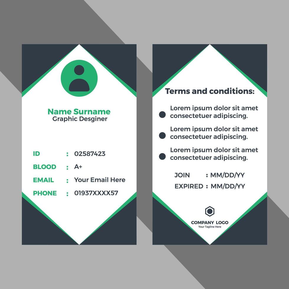 Bold ID Card vector