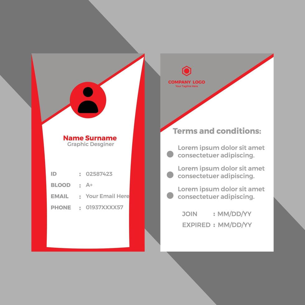 ID Card with Logo vector
