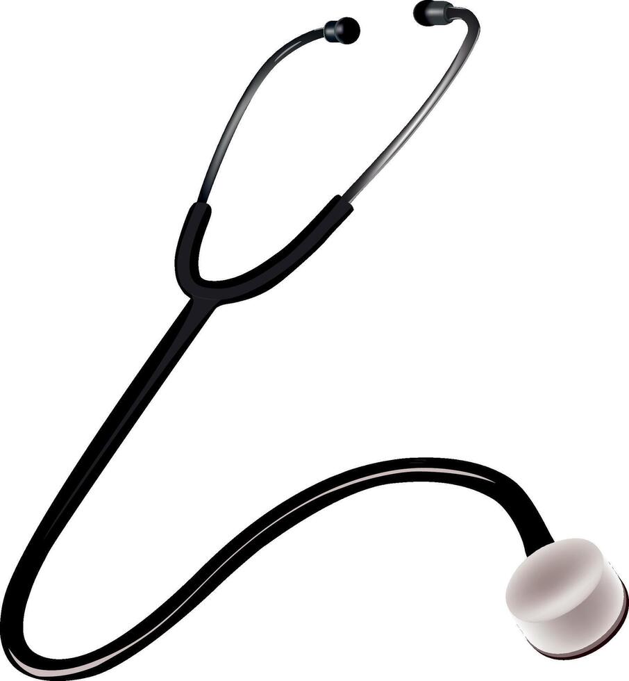 A stethoscope is shown on a white background vector
