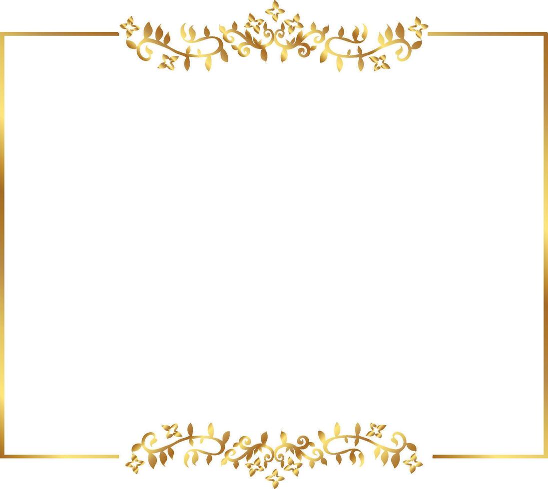 frame with flowers Luxury Black Floral Rectangle Corner Certificate vector