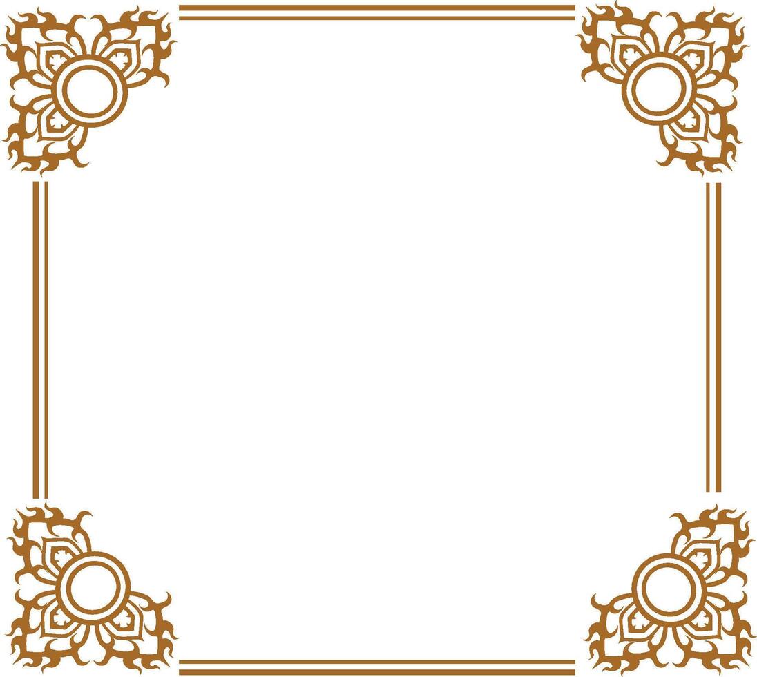 An ornate frame with a border vector