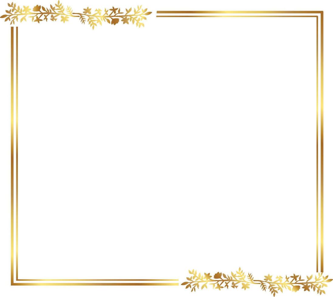 Golden border warm frame certificate free vector