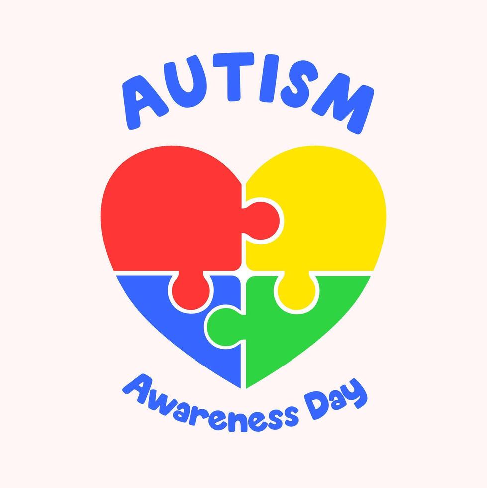 World Autism Awareness Day Social Media Template vector