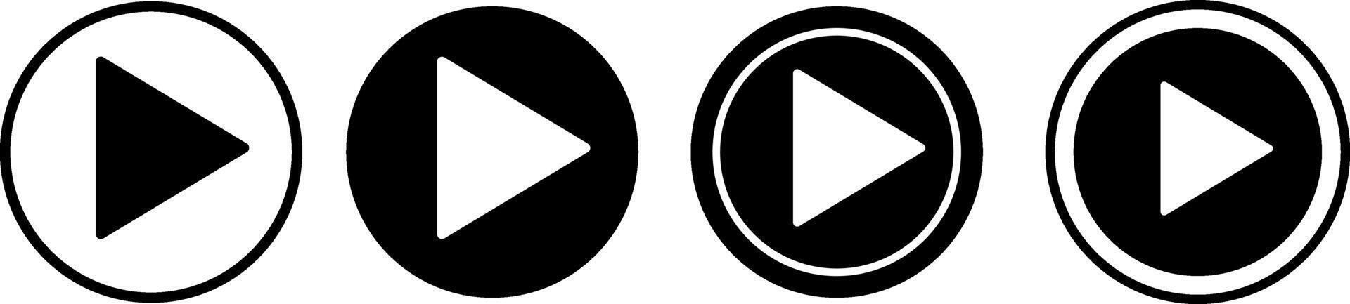 Play button icon. Audio player for songs or podcast playlist. Play button icon symbol. Media player control sign vector