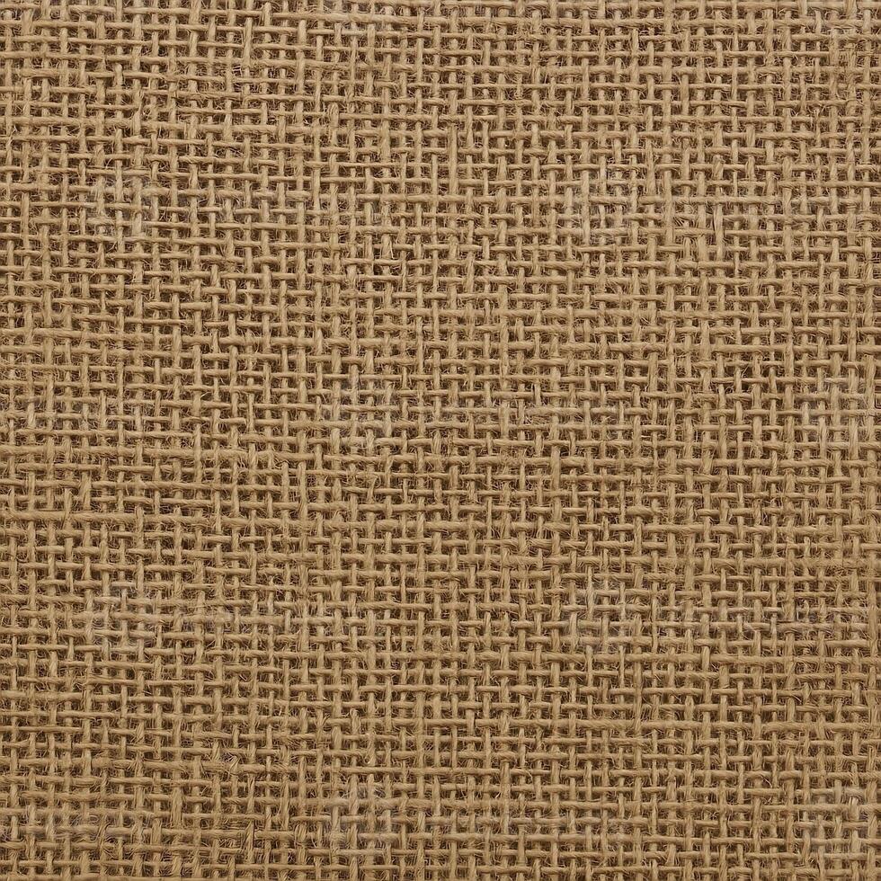 Woven Burlap Fabric Texture Background Rustic Textile Design Natural Fibers Patterned Surface Craft Material Neutral Color photo