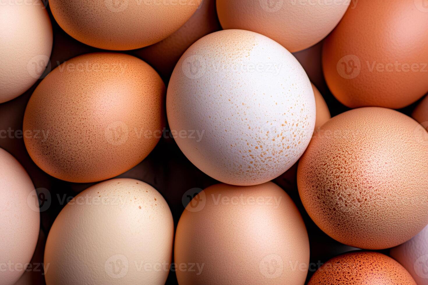 Chicken eggs forming a colorful background texture photo