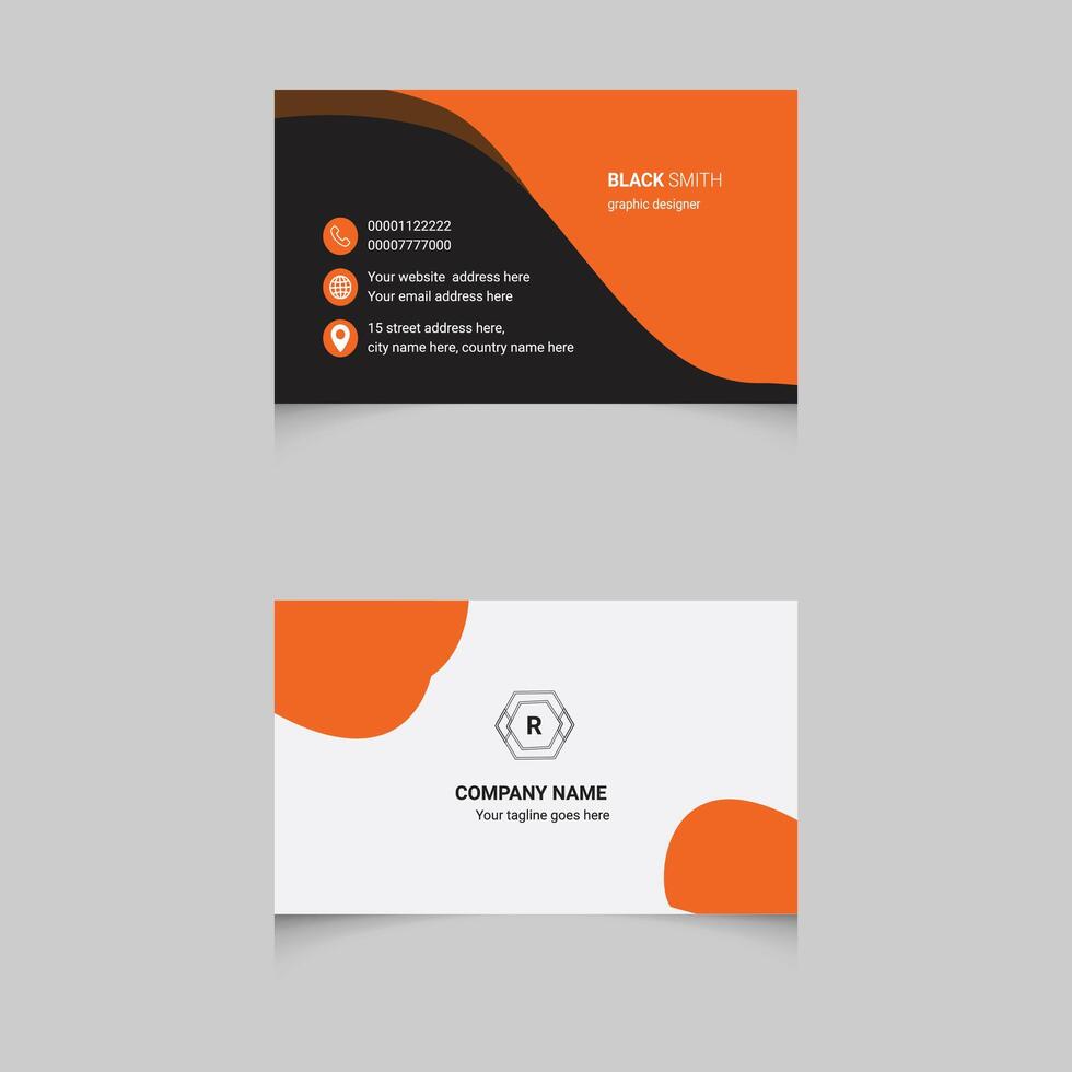 corporate business card template vector