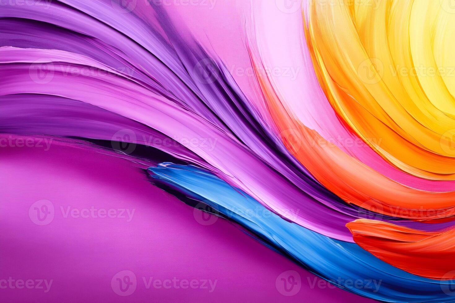 Colorful brushstrokes creating a vibrant and dynamic abstract painting photo