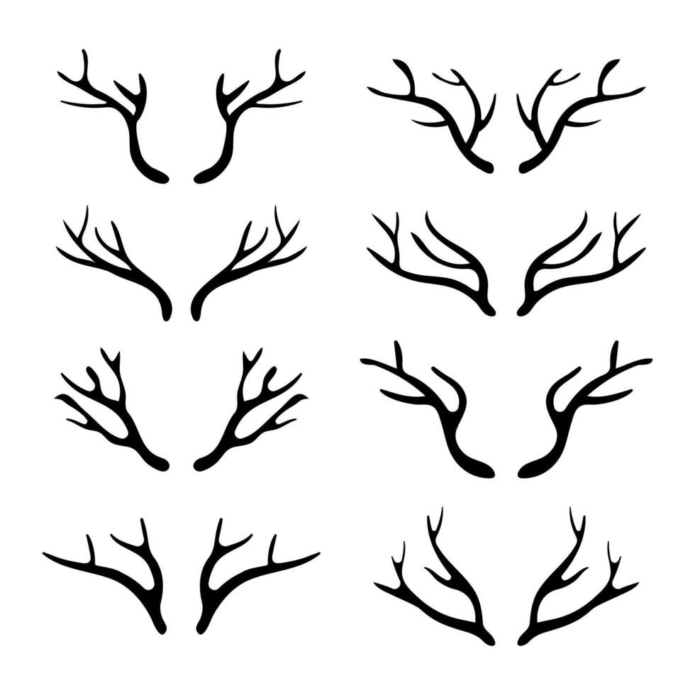 deer antler logo design template icon illustration vector