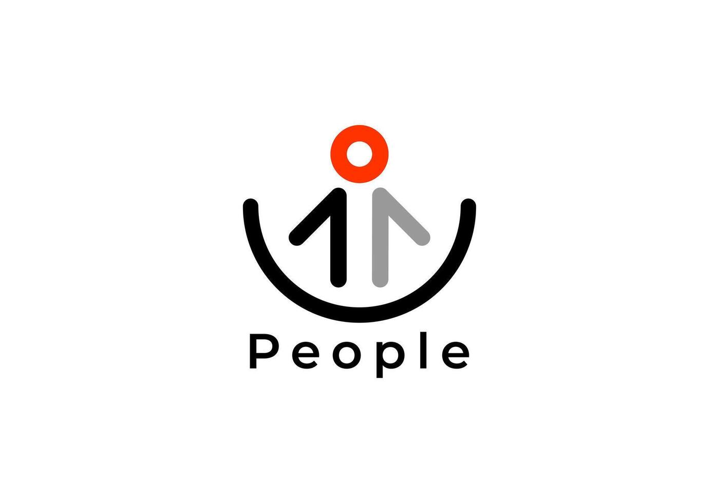 People teamwork logo design template icon illustration vector