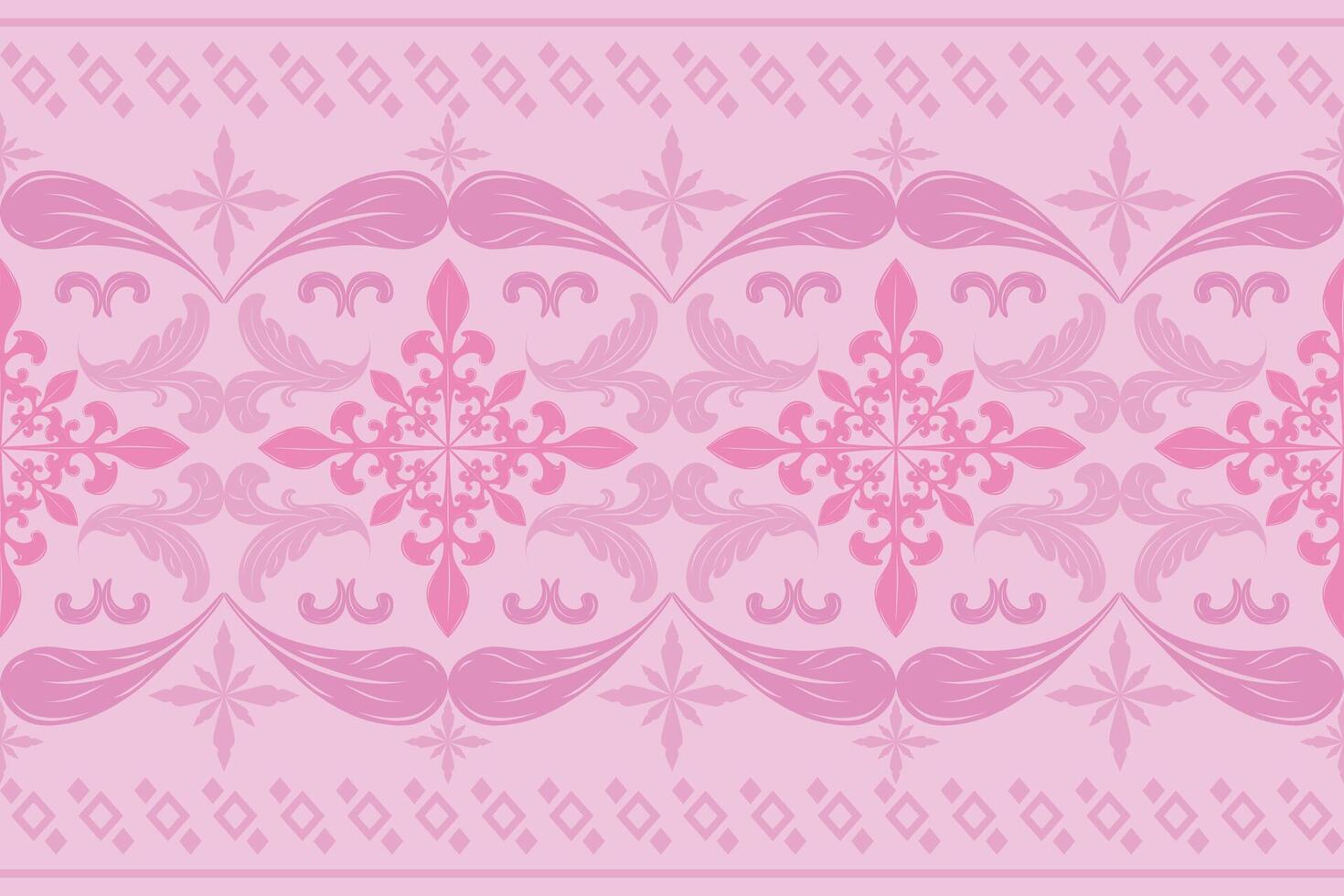 Luxury Abstract Pink Leaves and Florals Garland Sweet Feminine Seamless Pattern Stripe Graceful Royal Botany Meadow Scroll Ornament Geometric Design for Opulence Rich Wealth Art Work Wallpaper Textile vector