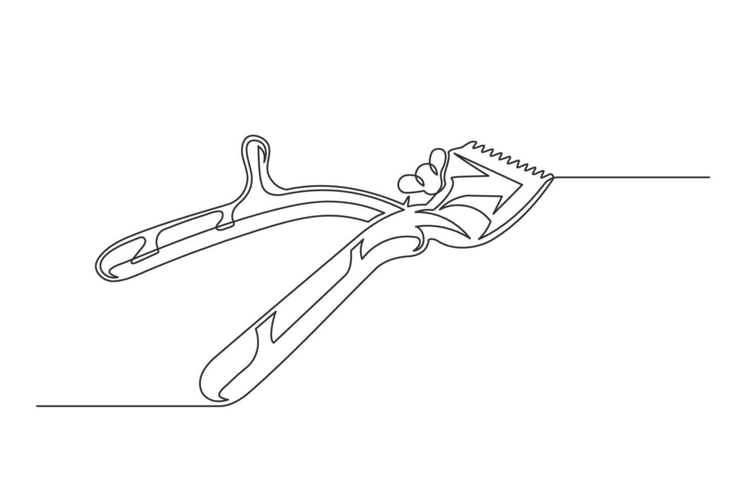 Hair clipper continuous one line vector