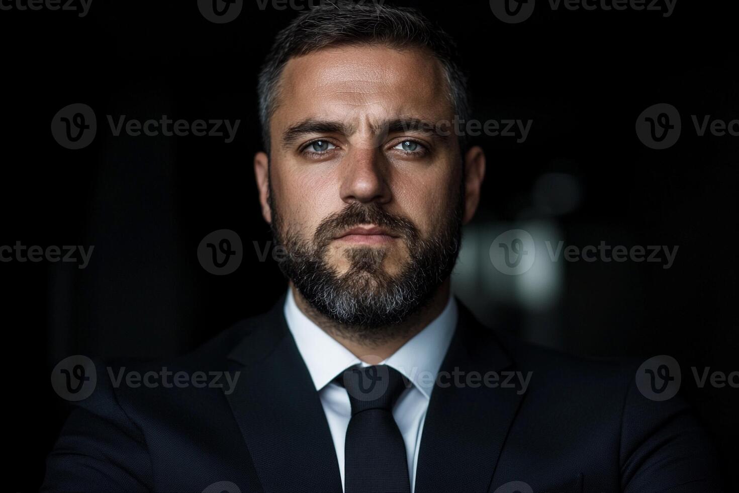A man with a beard and a suit photo