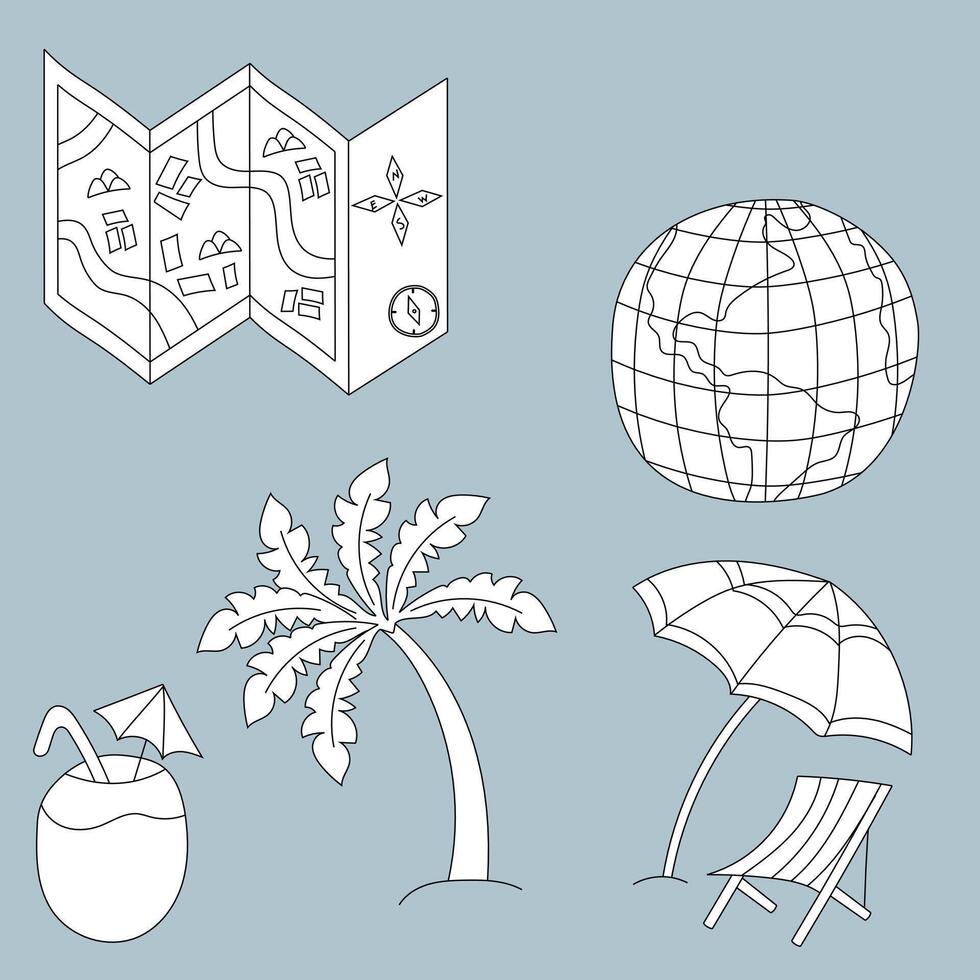Traveling Clipart Set vector
