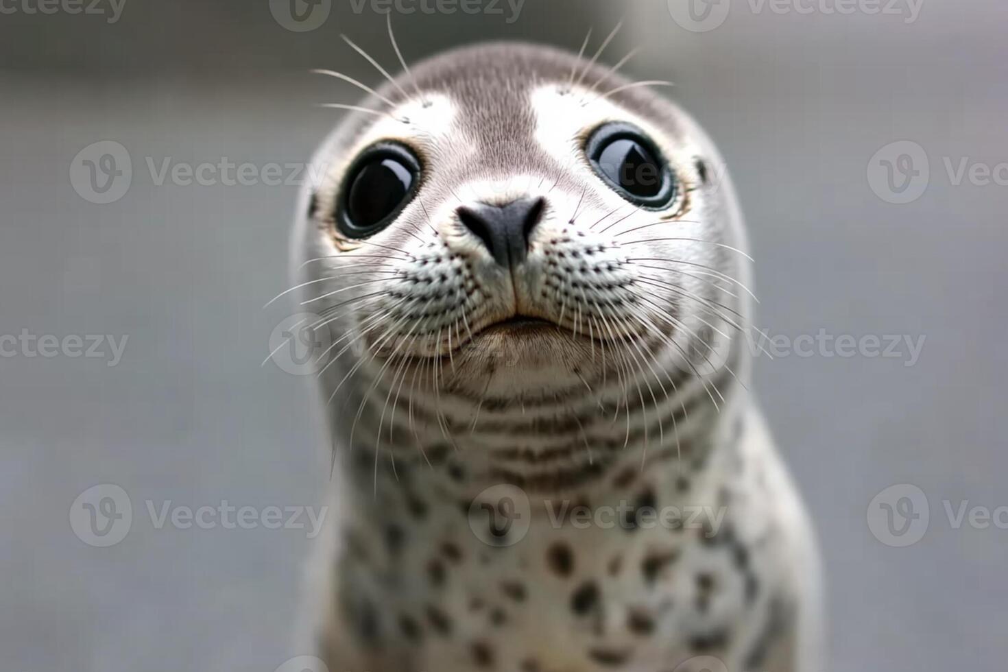 A seal with big eyes looking at the camera photo