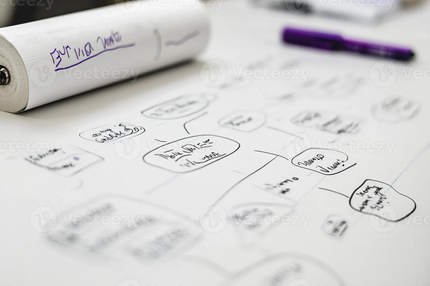 A roll of paper with a white board on it photo