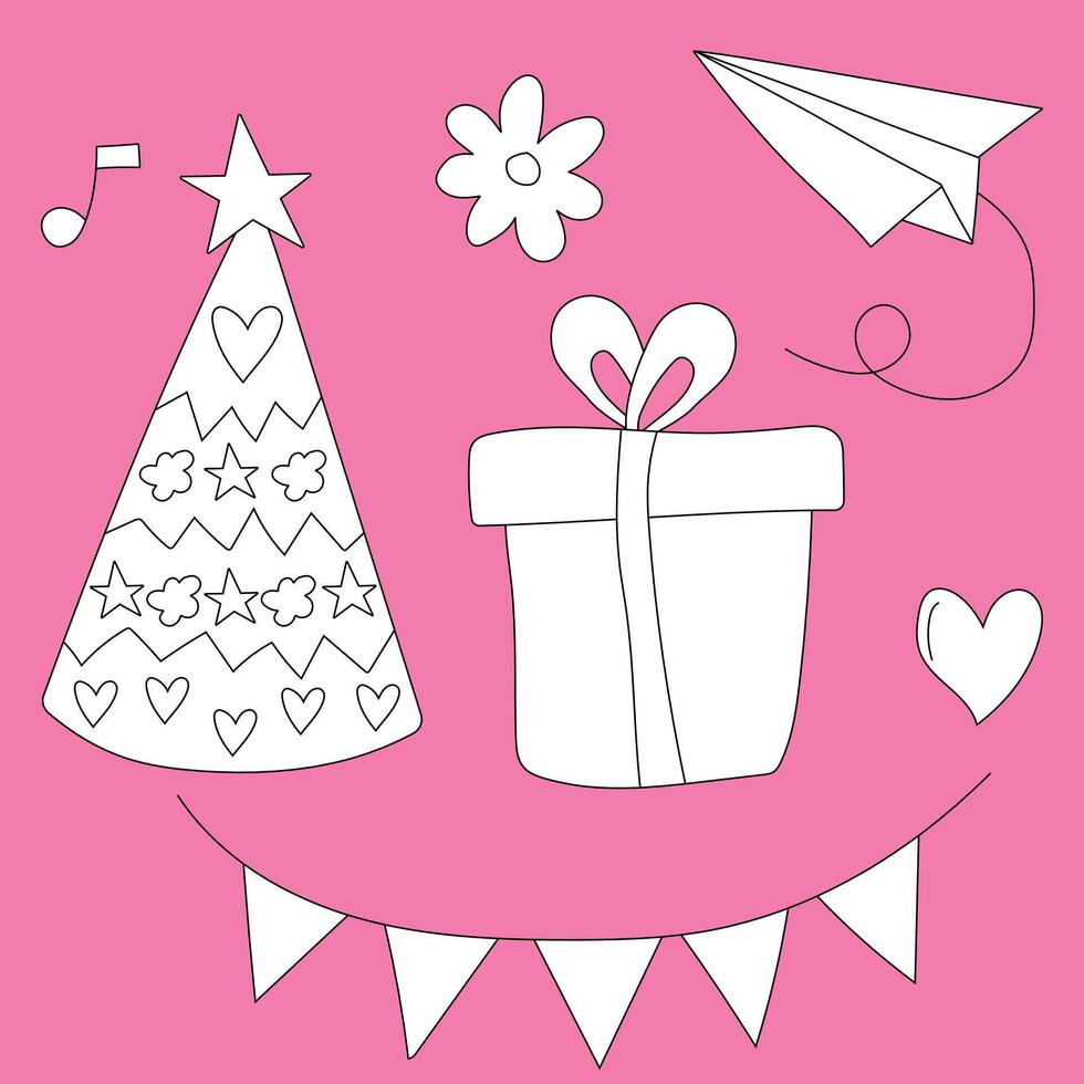 Cartoon Birthday Clipart Illustrations vector
