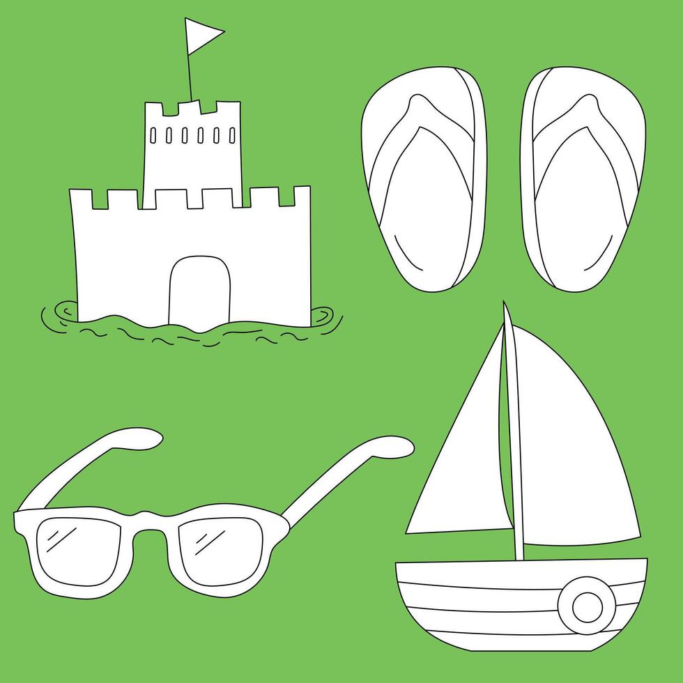 Doodle Summer Clipart Collection vector