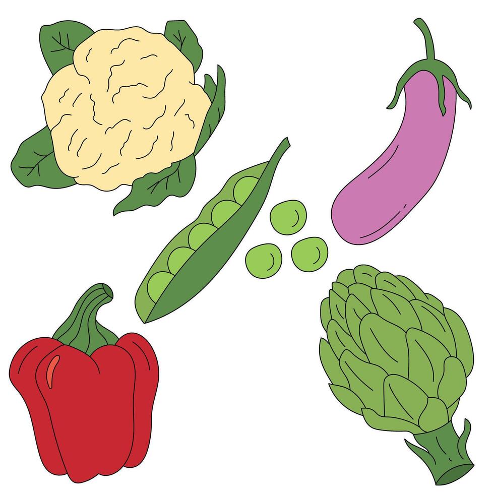 Vegetable Clipart Set vector