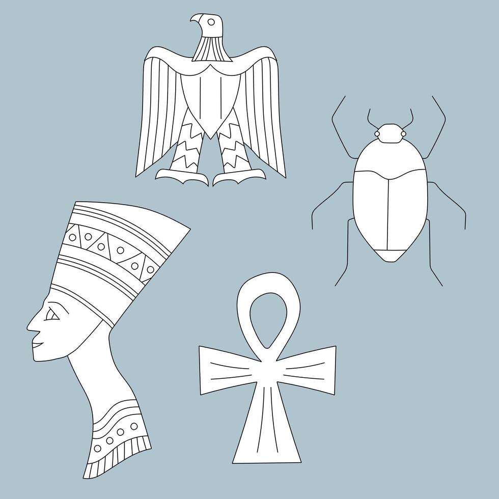 Simple Egypt Culture Clipart vector