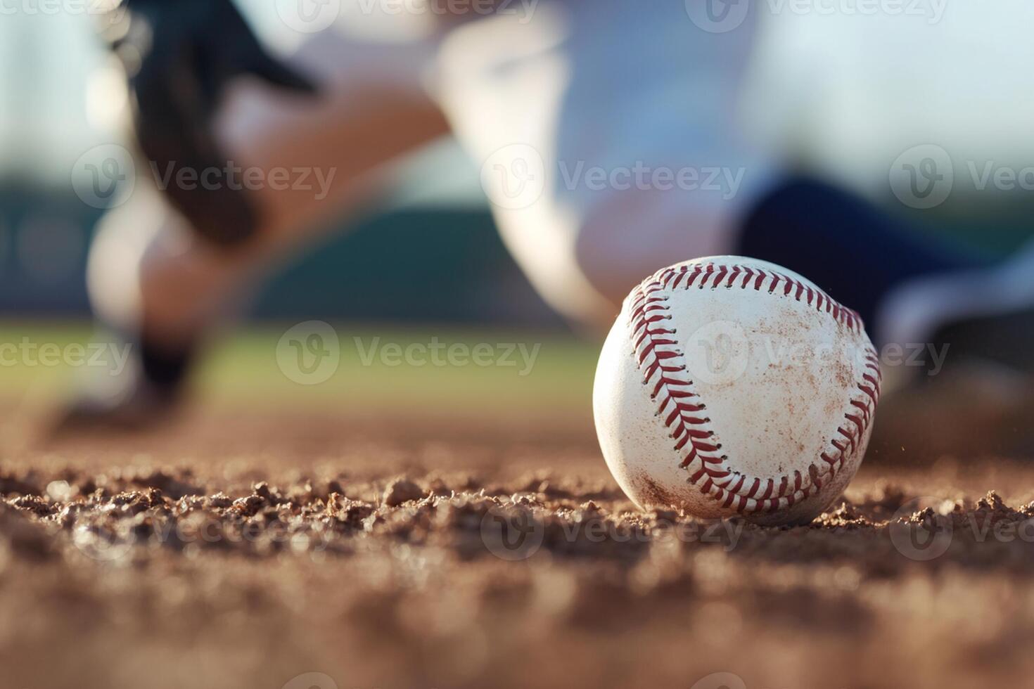 Baseball player sliding into home plate photo