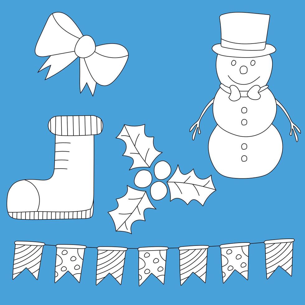 Winter Doodle Clipart vector