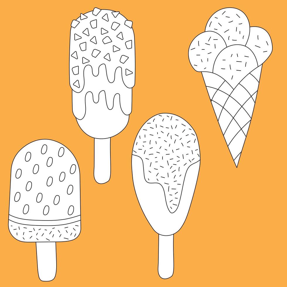 Cartoon Ice Cream Clipart Collection vector