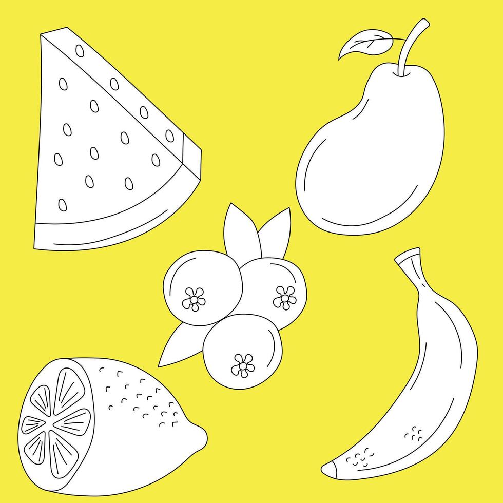 Fruit Clipart Set vector