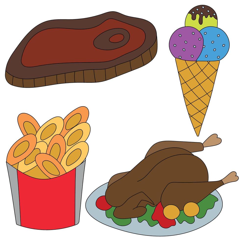Fast Food Clipart Illustrations vector