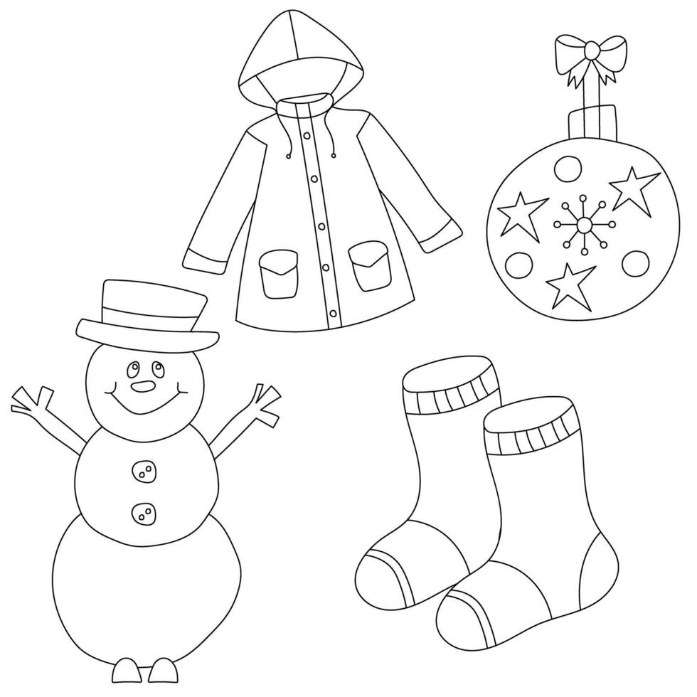 Hand-drawn Winter Graphics vector