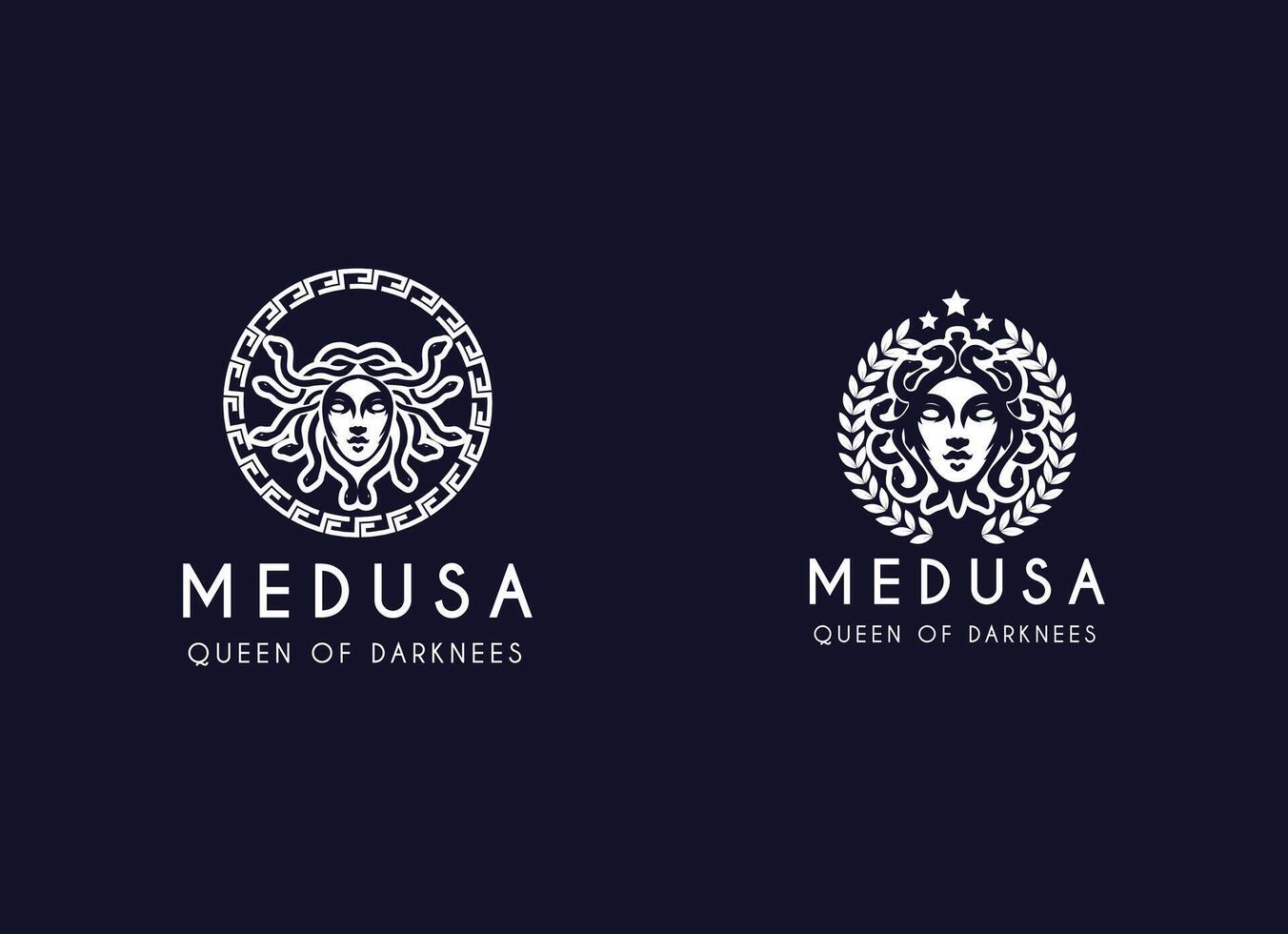 Queen Medusa Embodying Myth and Mystery Logo Design vector